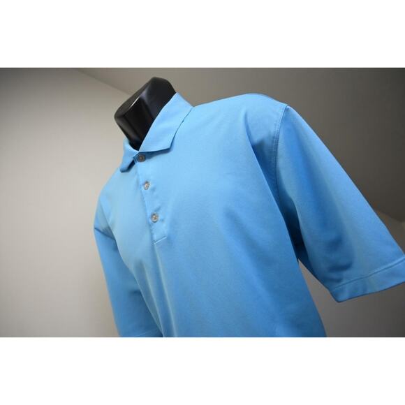Nike Golf Polo Dri Fit Performance Blue Athletic Stretch Mens Size Large - Picture 1 of 7